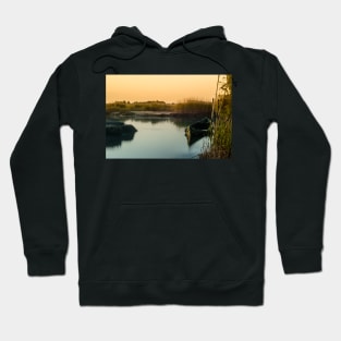 Boat on a lake. Hoodie